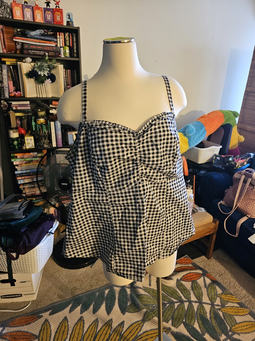 torrid Black and White Gingham Sweetheart Cami